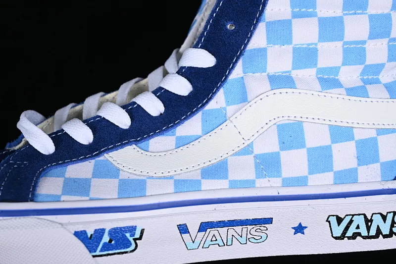 All categories Vans Vans series Vans Hi Vans high-top Vans Sk8-Hi 38 DX Vans official blue checkerboard casual canvas shoes VN0A5KRIA5I